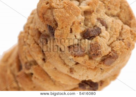 Stack Of Peanut Butter Chocolate Cookies