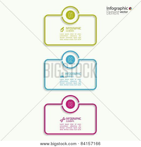 Comparative chart with templates for presentation