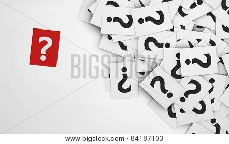 Question Mark Red Paper