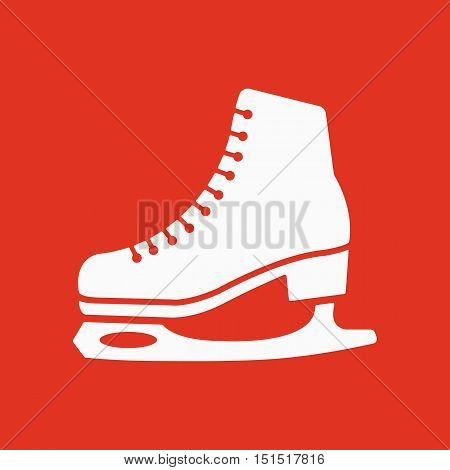 The skates icon. Figure skates symbol. Flat Vector illustration