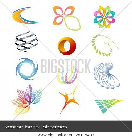 abstract vector icons set