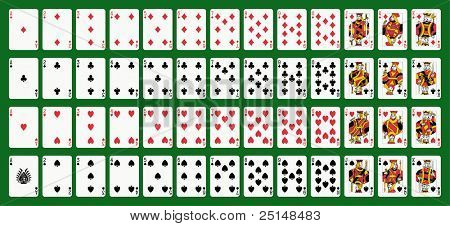 Full deck - Original Designs. Standard size. Ace of spade and faces original design