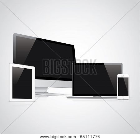 Electronic devices vector illustration