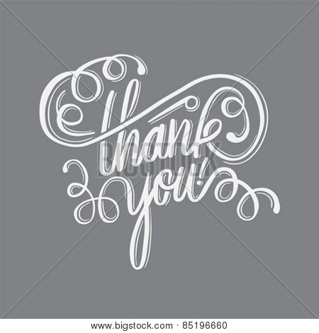 Digitally generated Thank you in cursive script