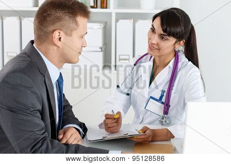 Physician Ready To Examine Patient And Help