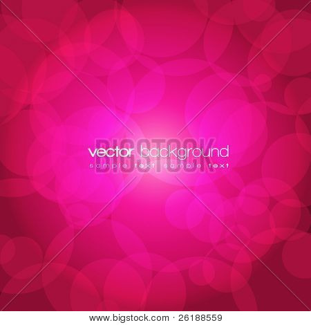 Glittering purple and pink lights background with text - vector illustration