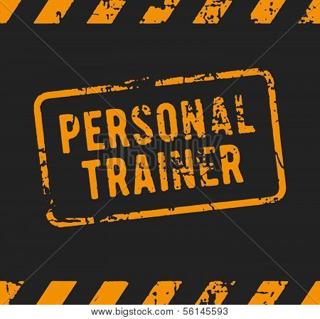 Personal trainer rubber stamp