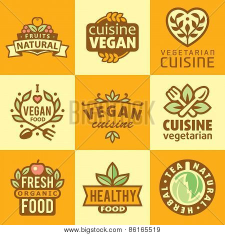 Fresh Organic Labels and Elements,icons