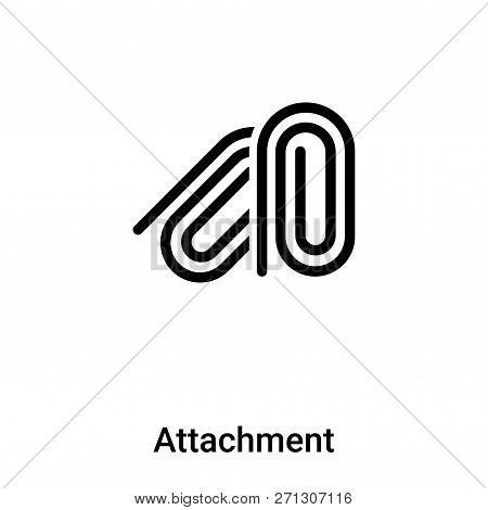 Attachment Icon In Trendy Design Style. Attachment Icon Isolated On White Background. Attachment Vec