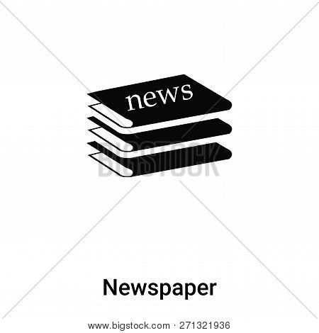 Newspaper Icon In Trendy Design Style. Newspaper Icon Isolated On White Background. Newspaper Vector