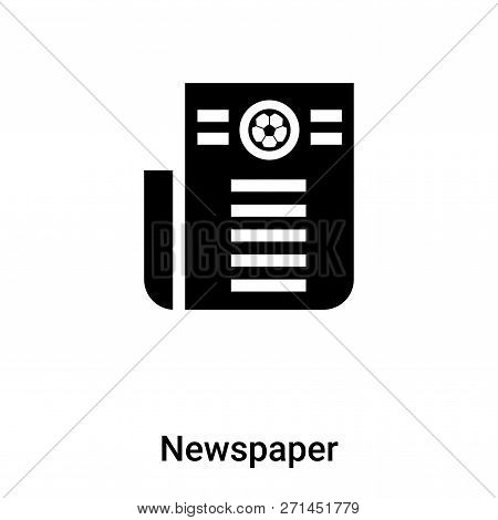 Newspaper Icon In Trendy Design Style. Newspaper Icon Isolated On White Background. Newspaper Vector