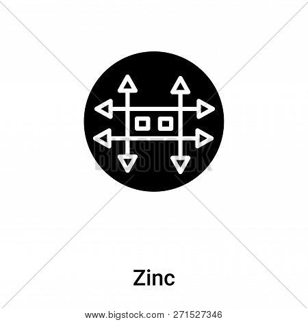 Zinc Icon In Trendy Design Style. Zinc Icon Isolated On White Background. Zinc Vector Icon Simple An