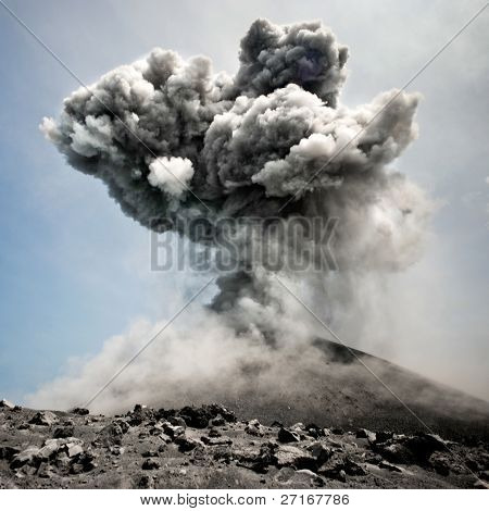 Anak Krakatau erupting