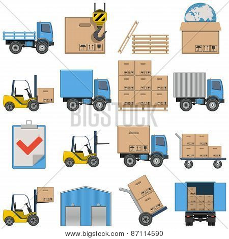 Vector Flat Icons - Shipping