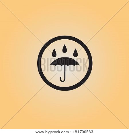 Umbrella isolated vector sign. Umbrella flat vector icon. Waterproof symbol vector illustration.