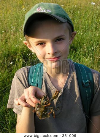 A Boy With The Crowfish