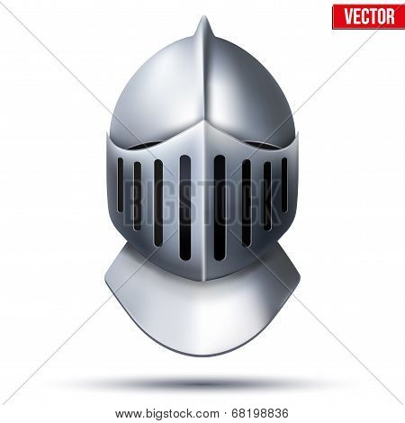 Knight's Helmet. Vector Illustration.