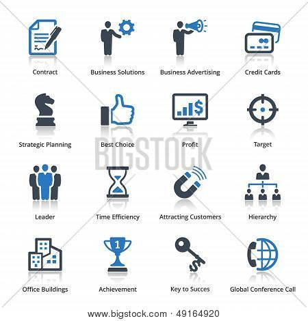 Business Icons Set 2 - Blue Series