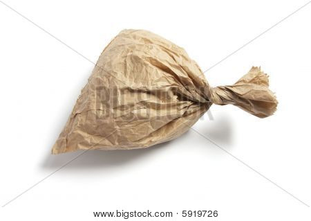 Crumpled Brown Paper Bag