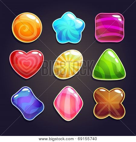 Candies vector set