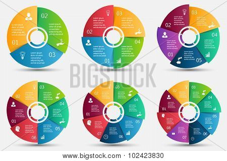 Vector circle element for infographic.