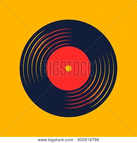 Vinyl Record Music Vector With Vinyl Record Word