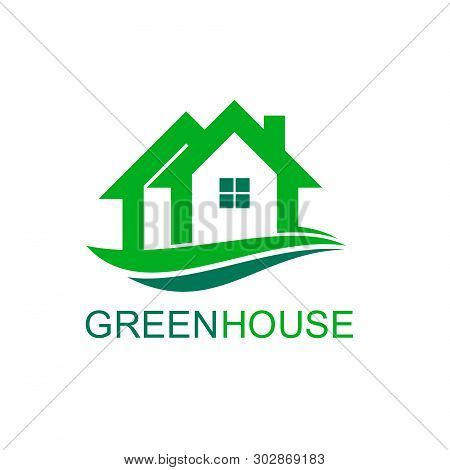 Green House Logo, House Logo, Green House Icon, Green House Icon Vector Isolated On White Background