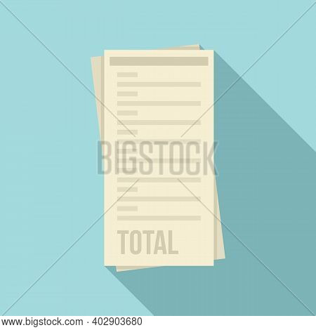 Total Payment Utilities Icon. Flat Illustration Of Total Payment Utilities Vector Icon For Web Desig