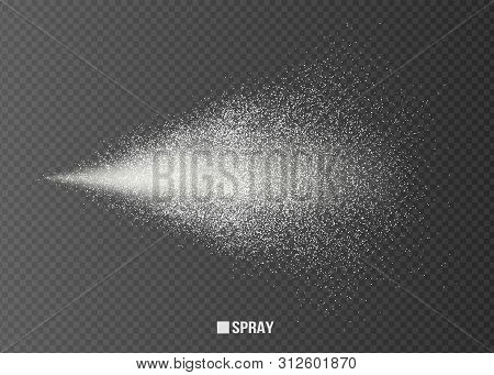 Airy Water Spray.mist.sprayer Fog Isolated On Black Transparent Background. Airy Spray And Water Haz