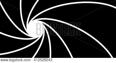 James Rifled Gun Barrel Grooves, Secret Agent Number 007 Horizontal Background, Vector Pattern, Rifl