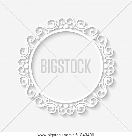 Vector vintage border white frame