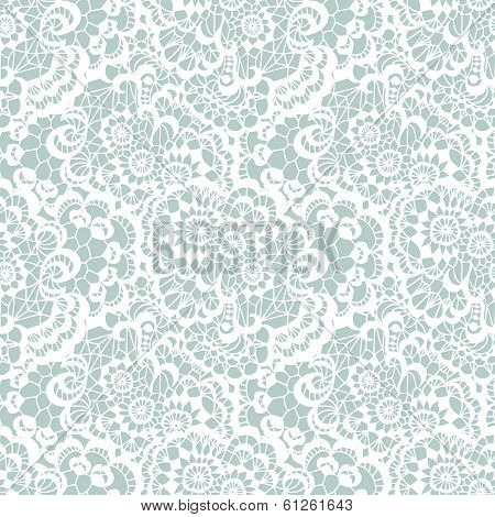 Lace seamless pattern with flowers