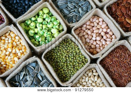 Collection Of Grain, Cereal, Seed, Bean