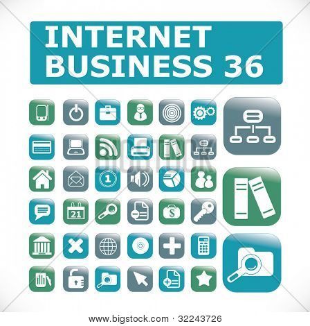 Internet business 36 icon set