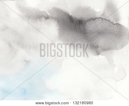 abstract zen like blue black watercolor wet textures background