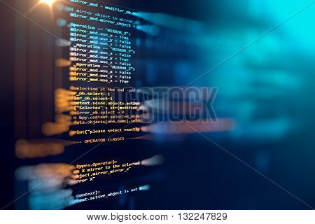 Programming Code Abstract Technology Background Of Software Developer And  Computer Script