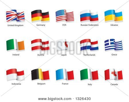 Flags Of Different World Countries