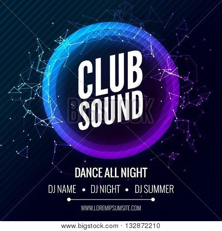 Modern Club Music Party Template, Dance Party Flyer, brochure. Night Party Club Banner Poster