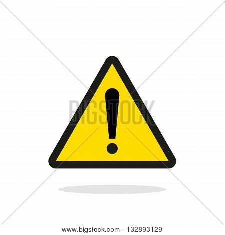 Warning sign, Yellow warning sign, Warning sign Icon, Warning sign on white, Warning sign vector, Warning sign illustration. Triangle warning sign