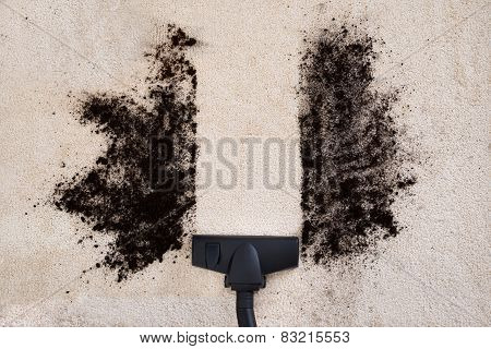 Vacuum Cleaner Cleaning Carpet