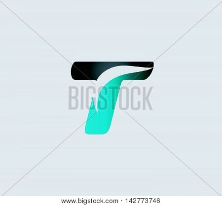 Letter T logo. Letter T logo icon design template elements