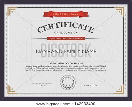 Certificate Template And Element.