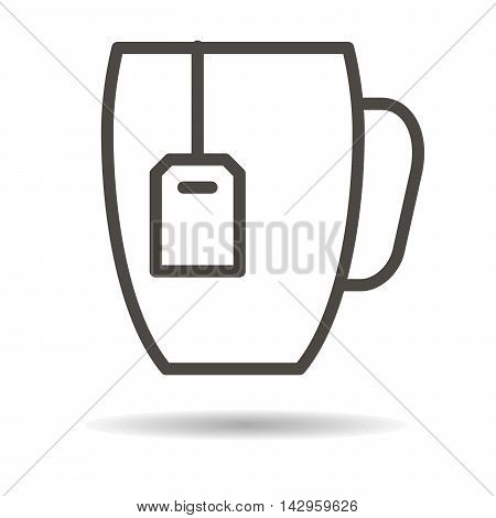 Cup of tea icon. Cup of tea eps10. Cup of tea flat. Cup of tea app. Cup of tea web. Cup of tea art. Cup of tea object. Cup of tea symbol. Cup of tea sign. Cup of tea label.