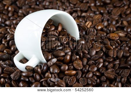 China Bowl With Coffee Beans