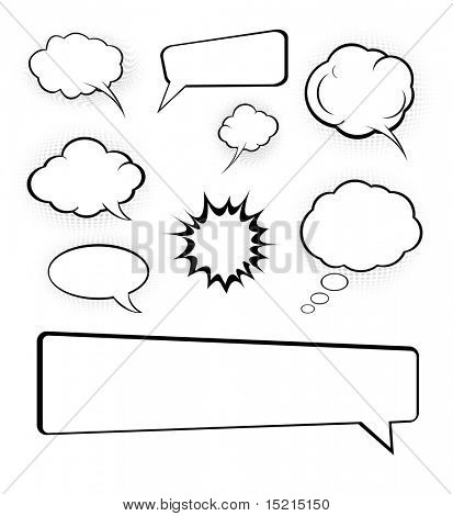 speech bubbles set