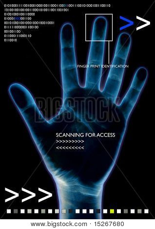 scanned hand for access