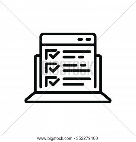 Black Line Icon For Testing-features Testing Features Examination Verification Measurement Proving E