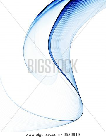 Blue Wavy Abstract Background