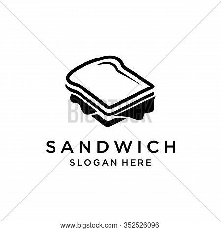 Sandwich Icon Isolated On Clean Background. Sandwich Icon Concept Drawing Icon In Modern Style. Vect