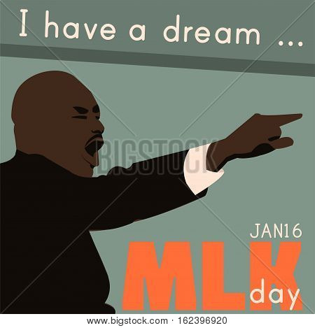 Vector illustration to the day of Martin Luther King